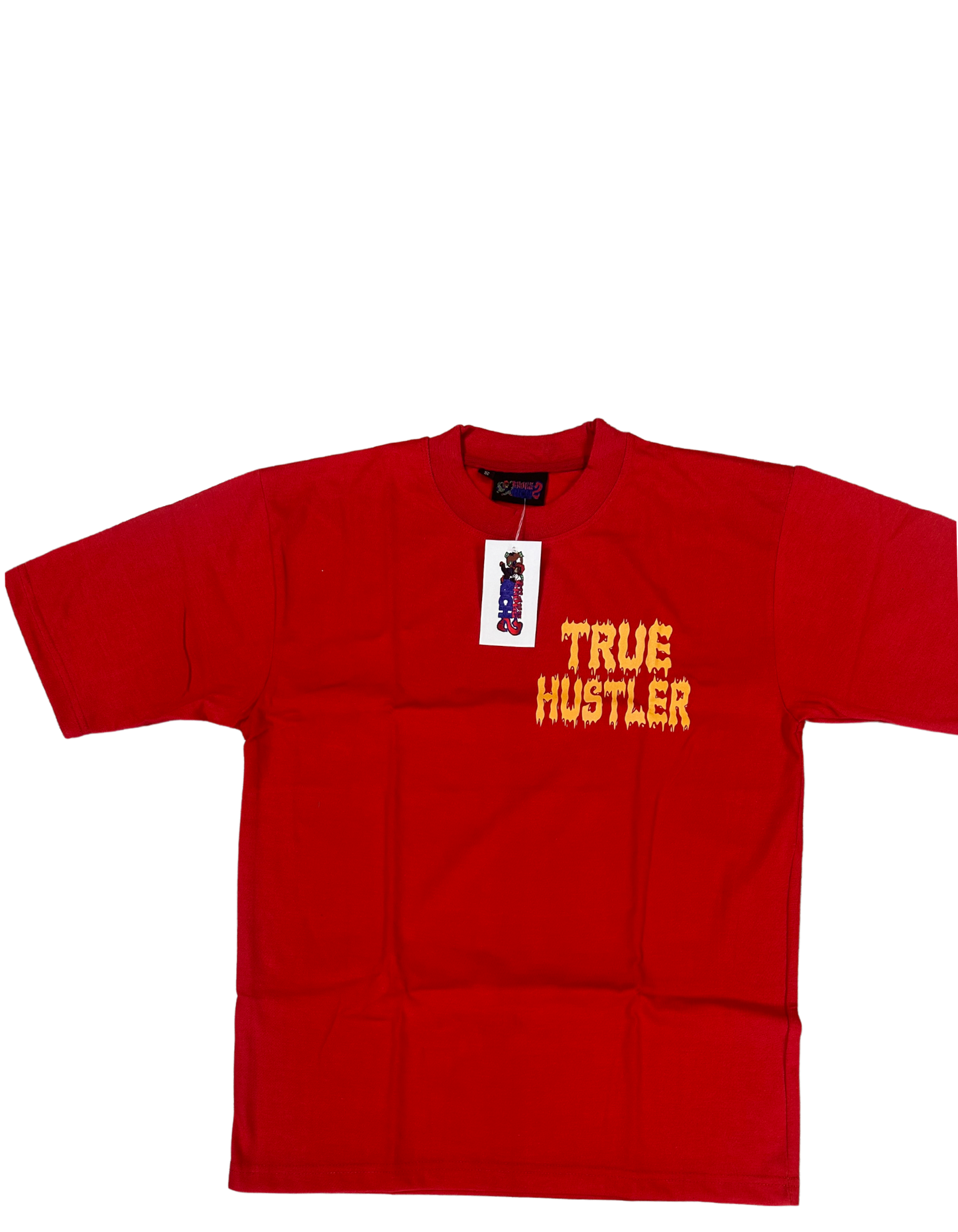 Hillside “True Hustler Studios Members” Graphic Tee – Red/Gold