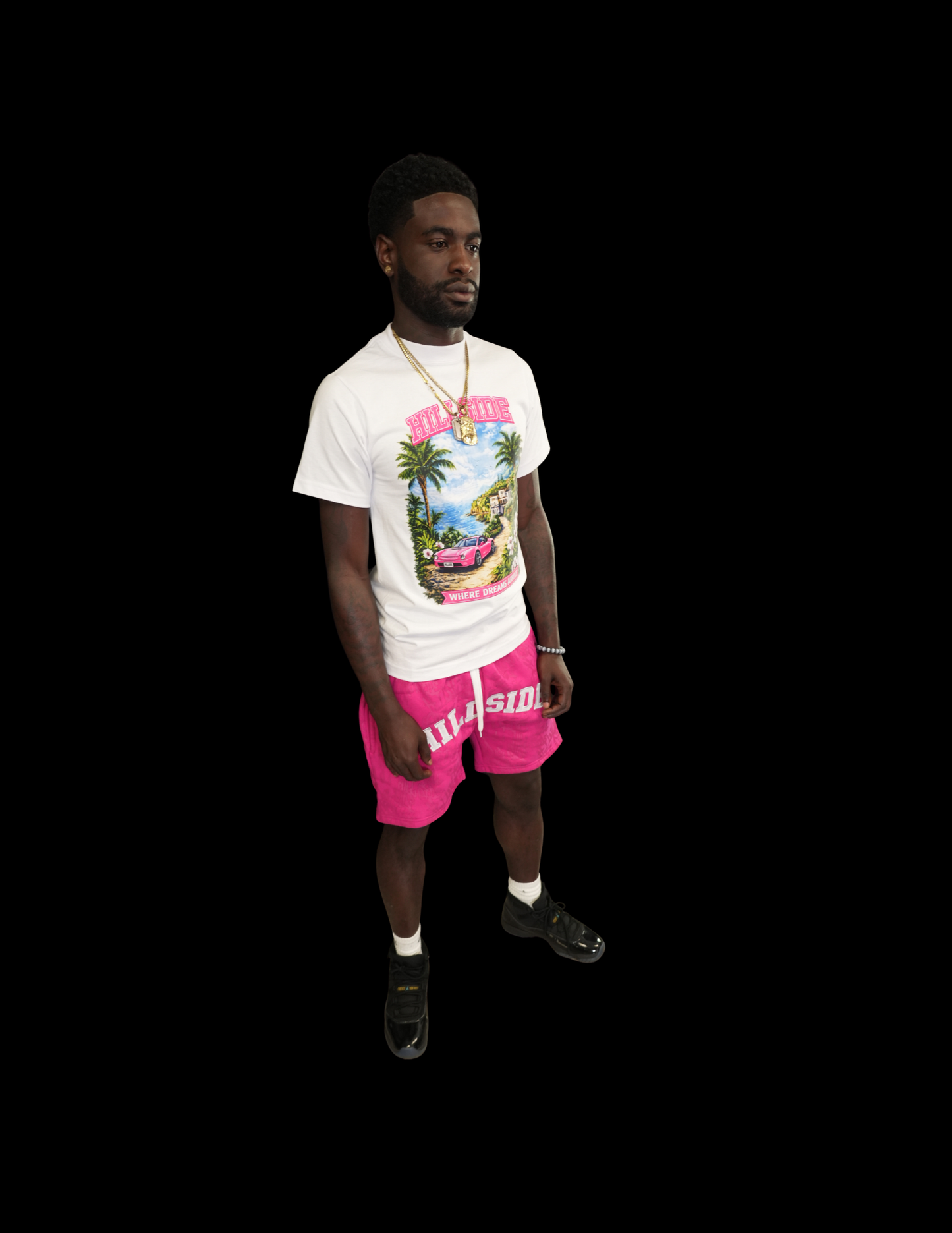 Pink Paradise Graphic Tee & Short Set