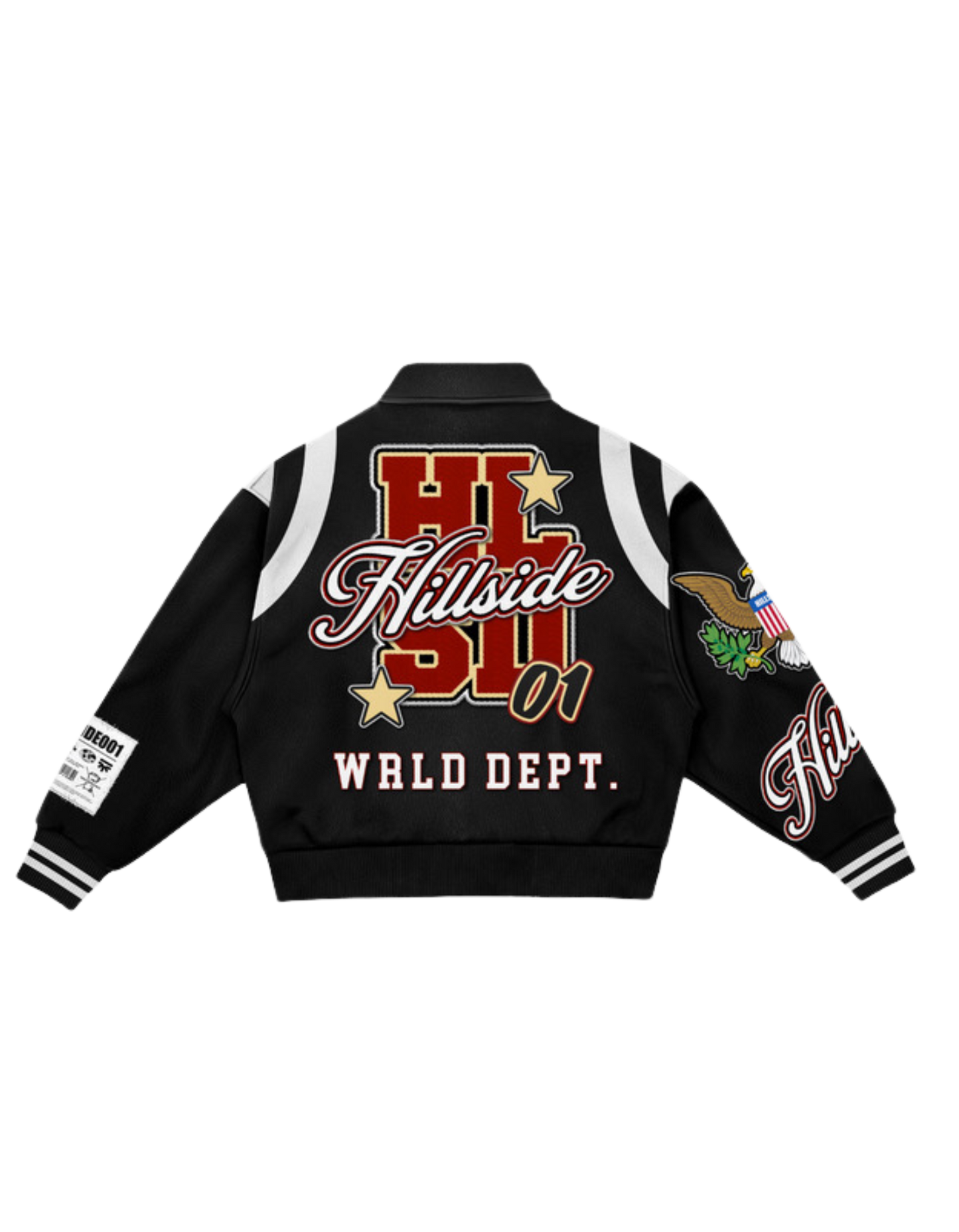 Hillside HL01 Varsity Jacket – Black