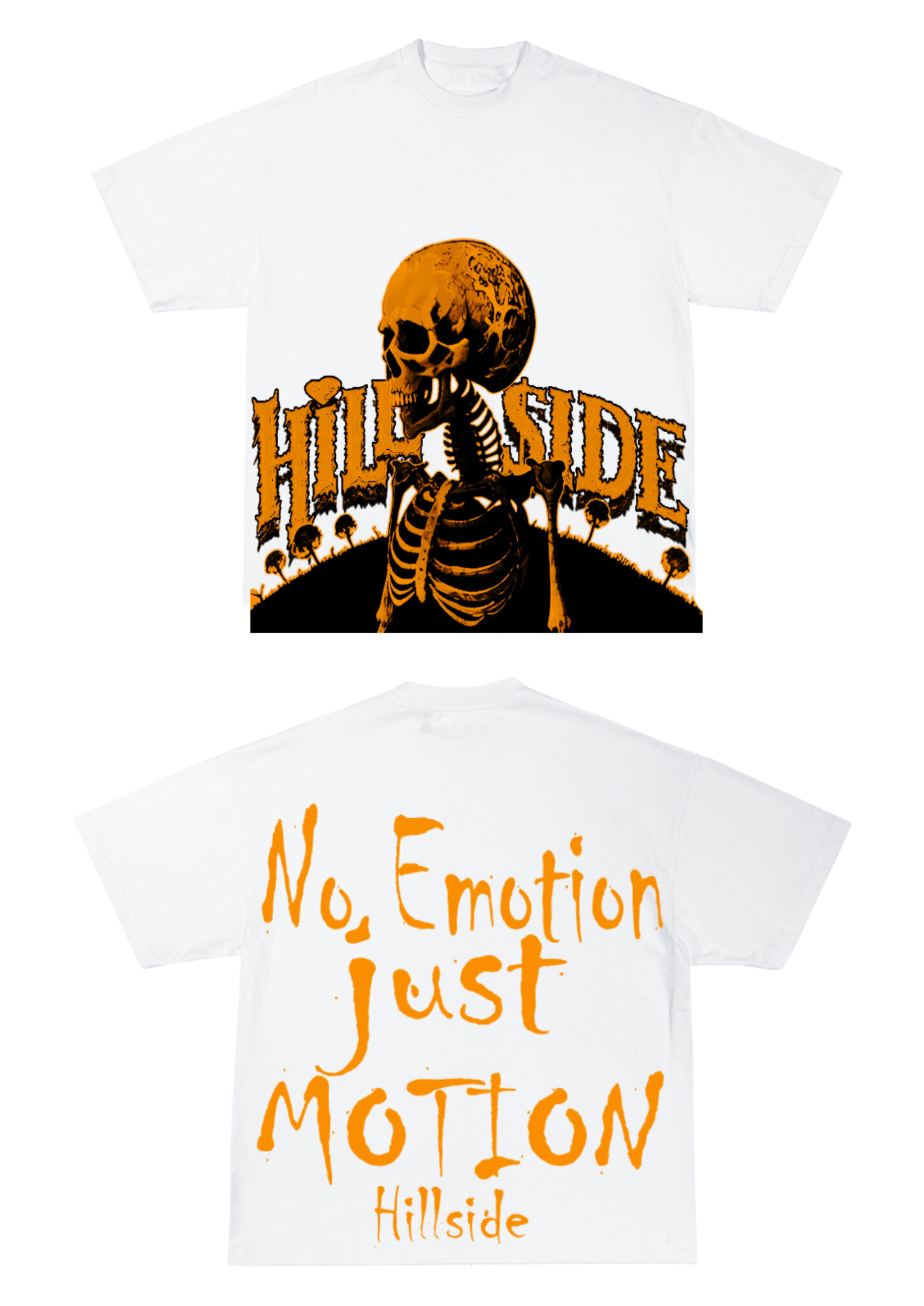 Hillside No Emotion Just Motion Tee - Orange