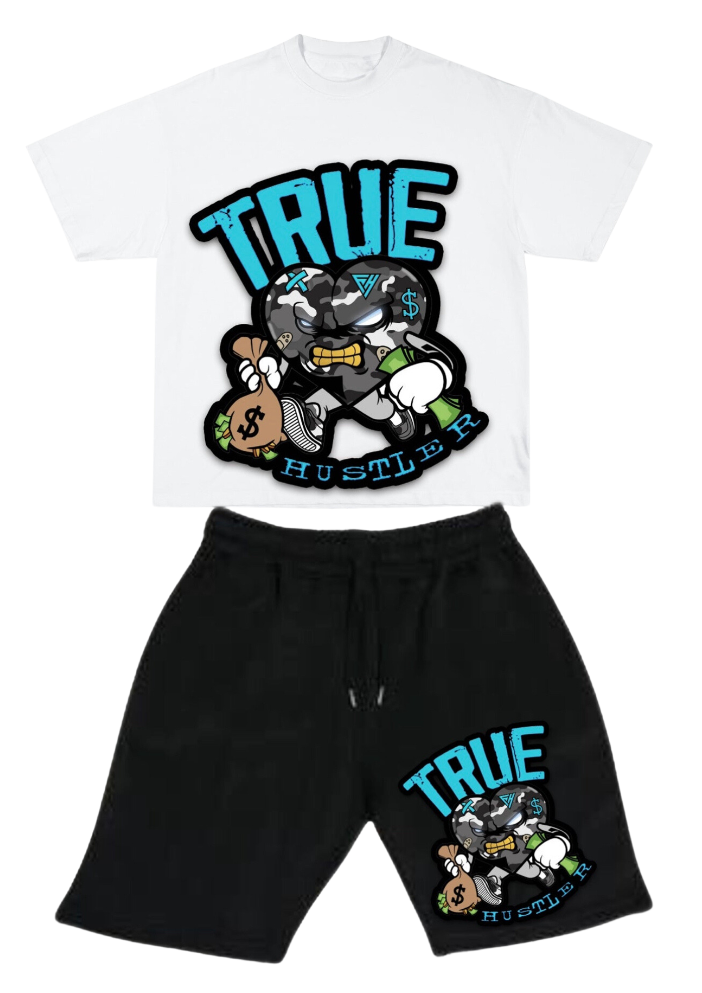 Light Blue “True Hustler” Summer Set