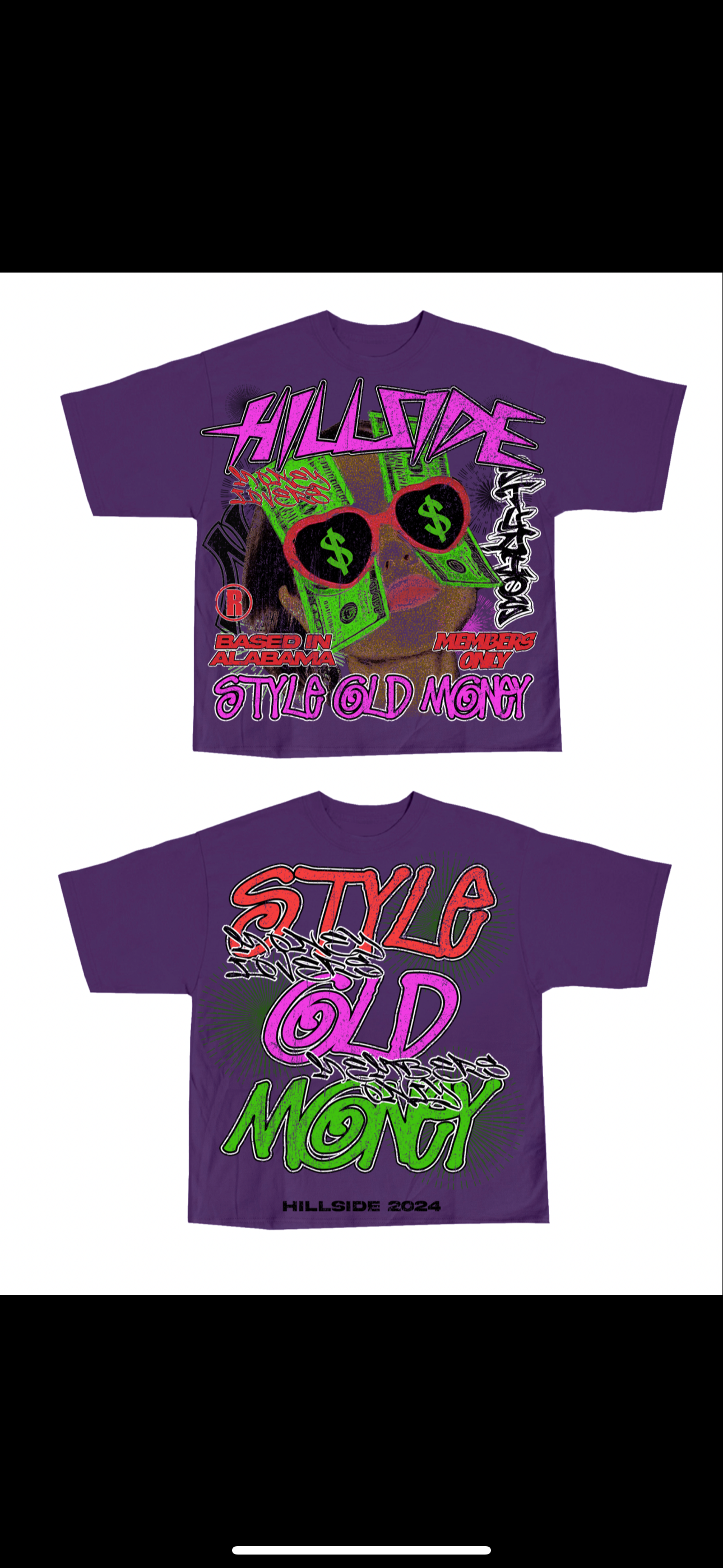 Purple  Hillside S.O.M Oversized T-Shirt