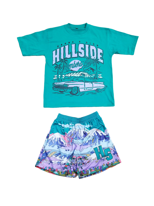 Teal “Members Only” Hillside Set