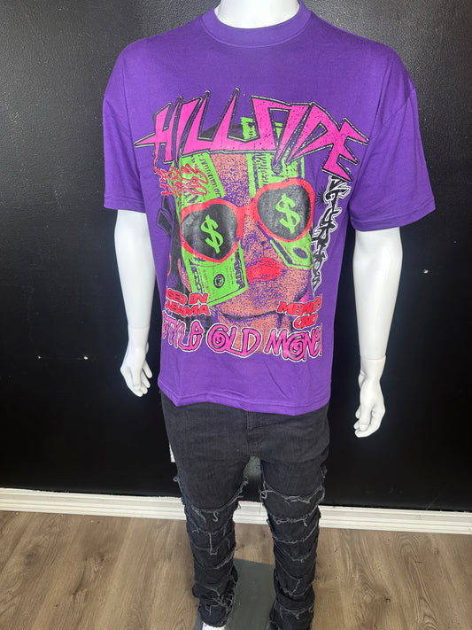 Purple  Hillside S.O.M Oversized T-Shirt
