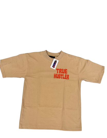 Hillside “True Hustler Studios Members” Graphic Tee – Tan/Red