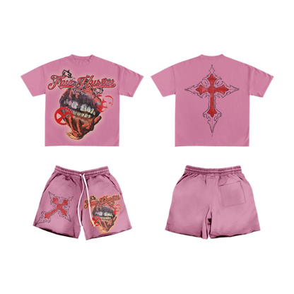 True Hustler Pink “Cross Me “ Summer Set