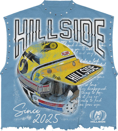 Hillside Raceway Sleeveless Tee - Blue