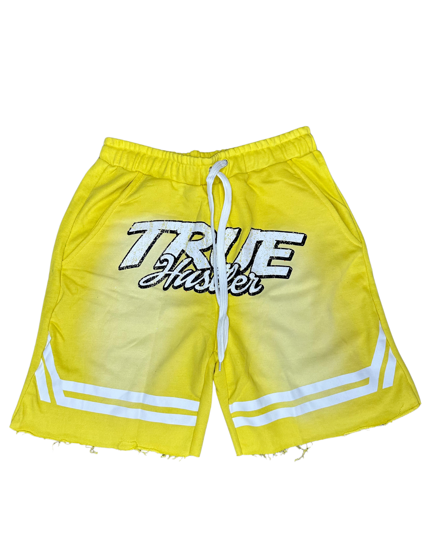 Yellow True Hustler “Money Is The Motive” Shorts