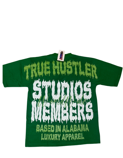 Hillside “True Hustler Studios Members” Graphic Tee – Green