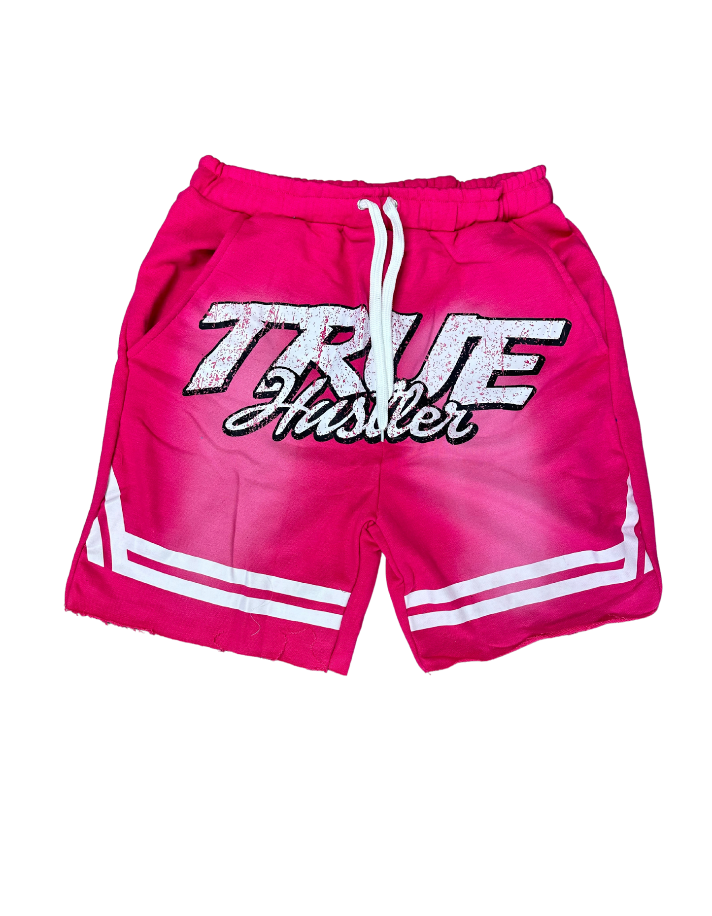 Pink True Hustler “Money Is The Motive” Shorts
