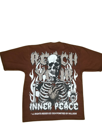 Brown “ Reach Your Inner Peace” T-Shirt