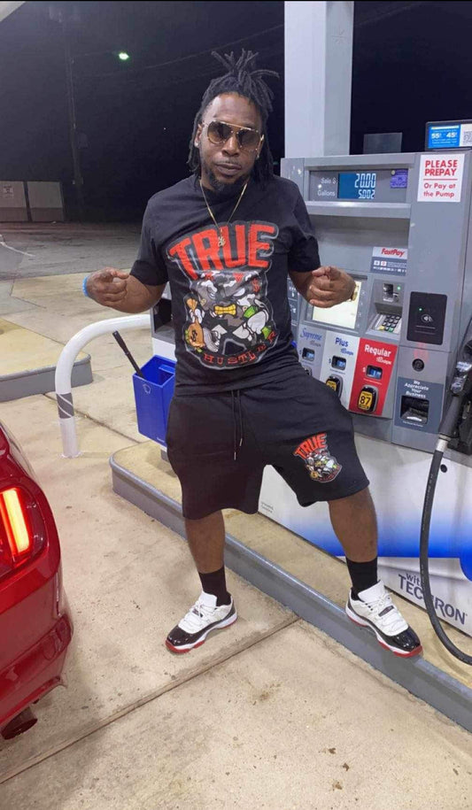 Red “True Hustler” Summer Set