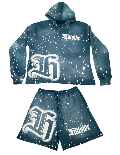 Blue “Hillside Hoodie/Short Set”