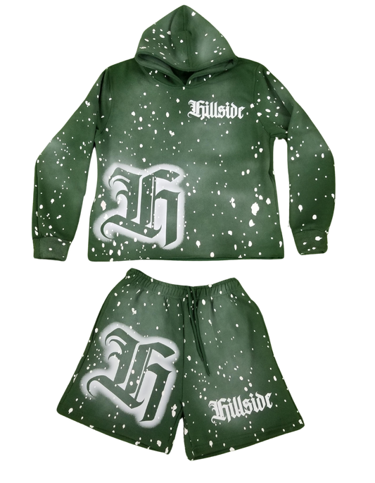 Green “Hillside Hoodie/Short Set”