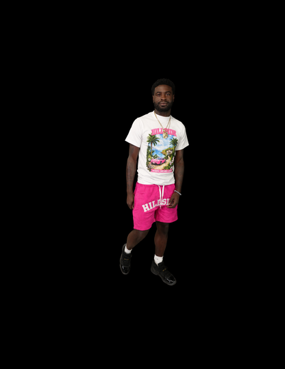 Pink Paradise Graphic Tee & Short Set