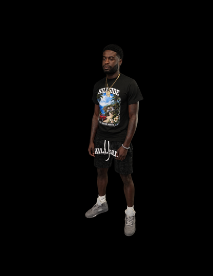 Black Paradise Graphic Tee & Short Set