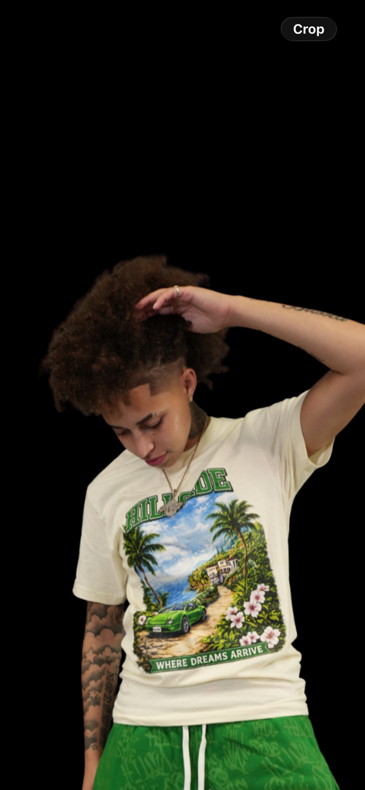 Cream & Green Paradise Tee
