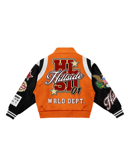 Hillside HL01 Varsity Jacket – Orange
