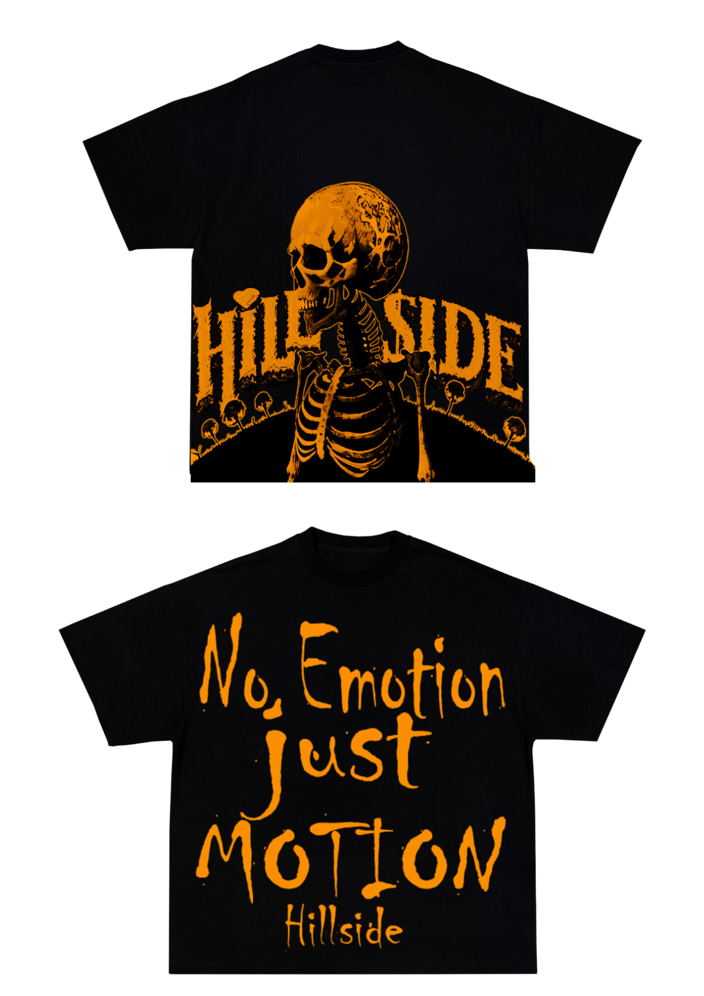 Hillside No Emotion Just Motion Tee - Orange
