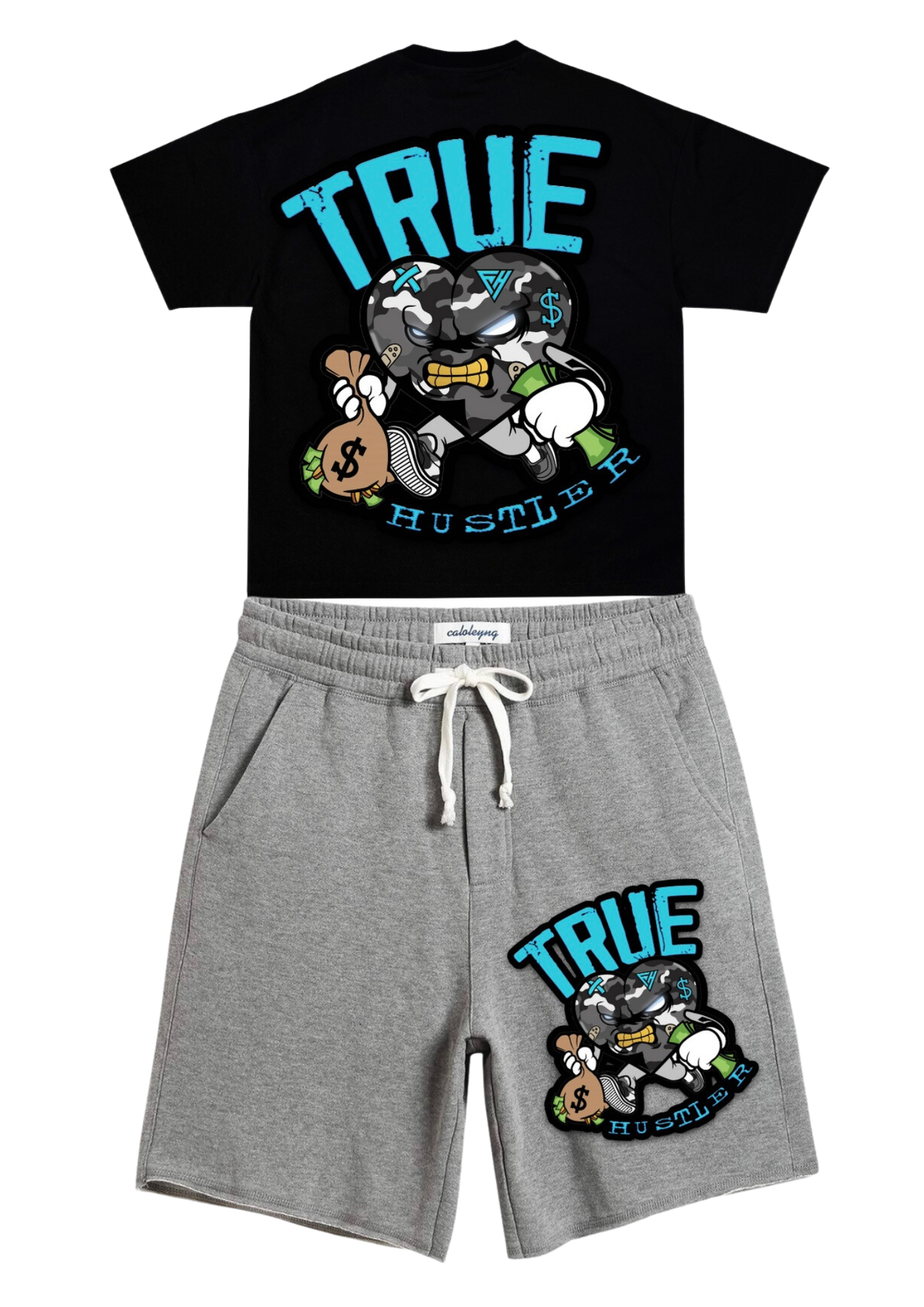 Light Blue “True Hustler”  Summer Set