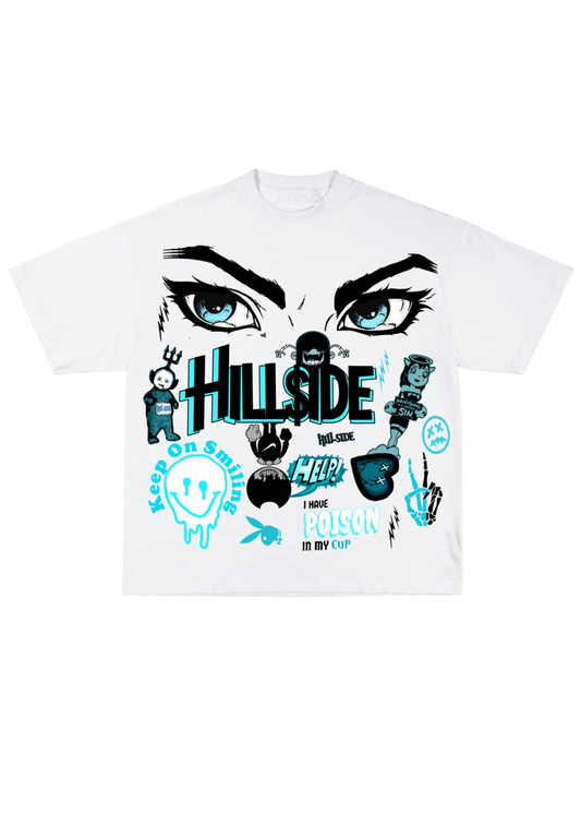 Light Blue "HILLSIDE" T- Shirt