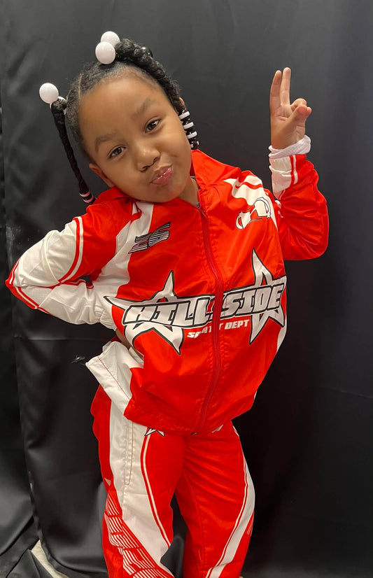Hillside Sport Dept Kids Windbreaker Tracksuit Set – Red