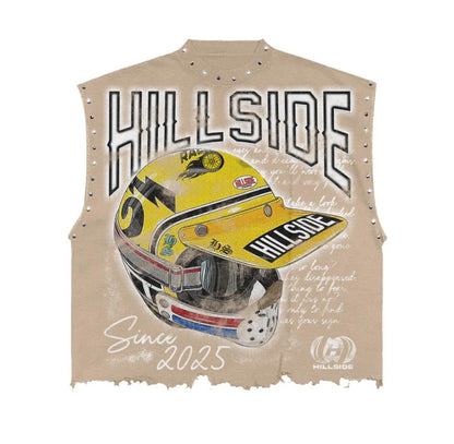 Hillside Raceway Sleeveless Tee - Tan