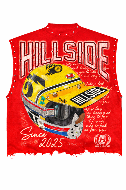 Hillside Raceway Sleeveless Tee - Red