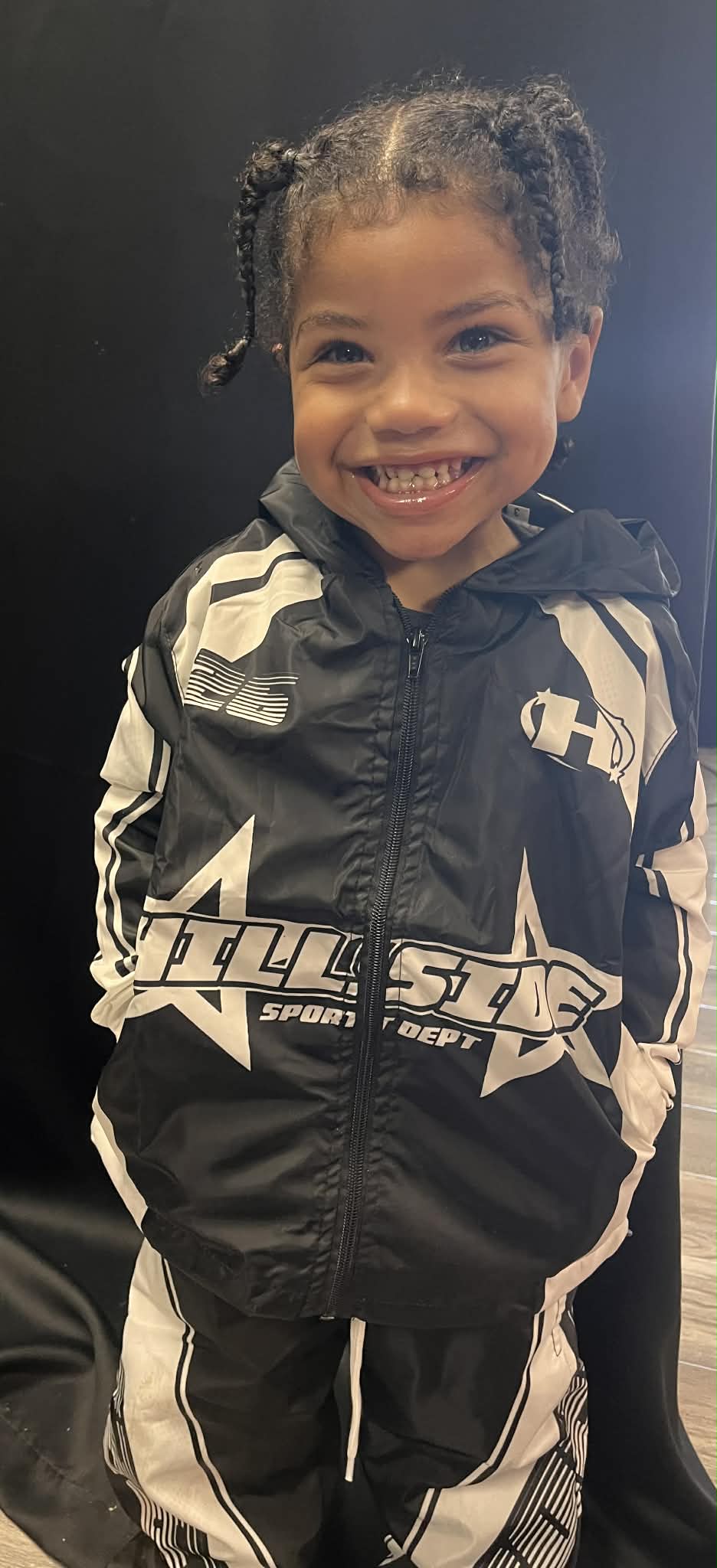 Hillside Sport Dept Kids Windbreaker Tracksuit Set – Black